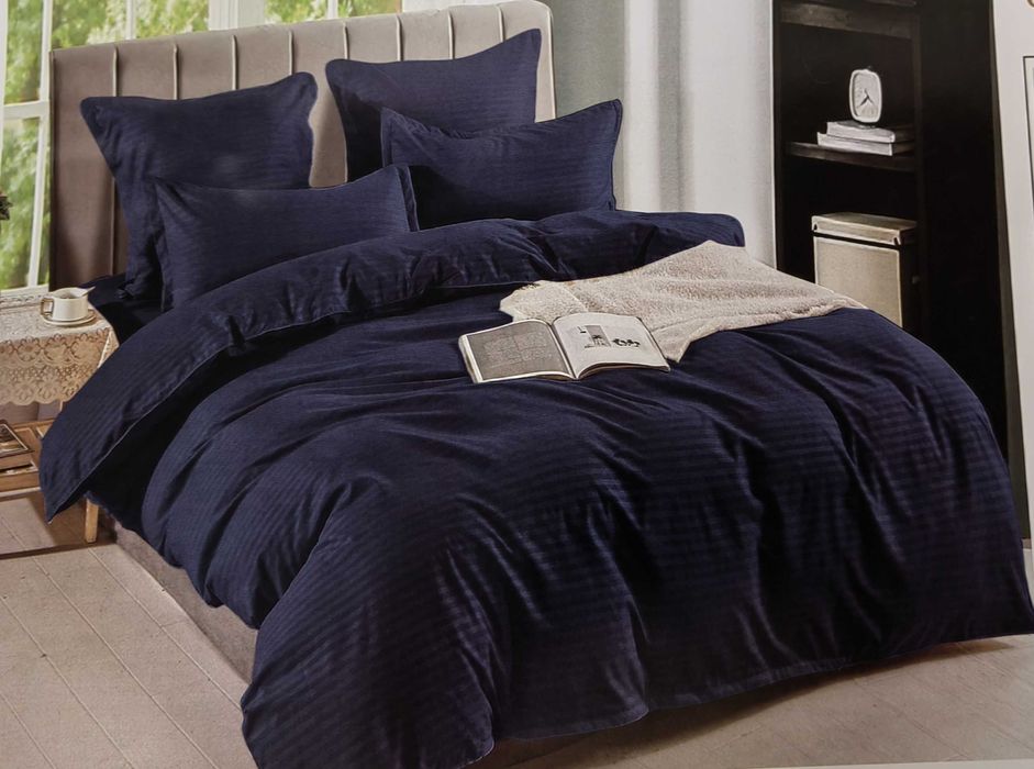 Lenjerie Pat Dublu din Damasc Linear 6 Piese diverse culori si modele