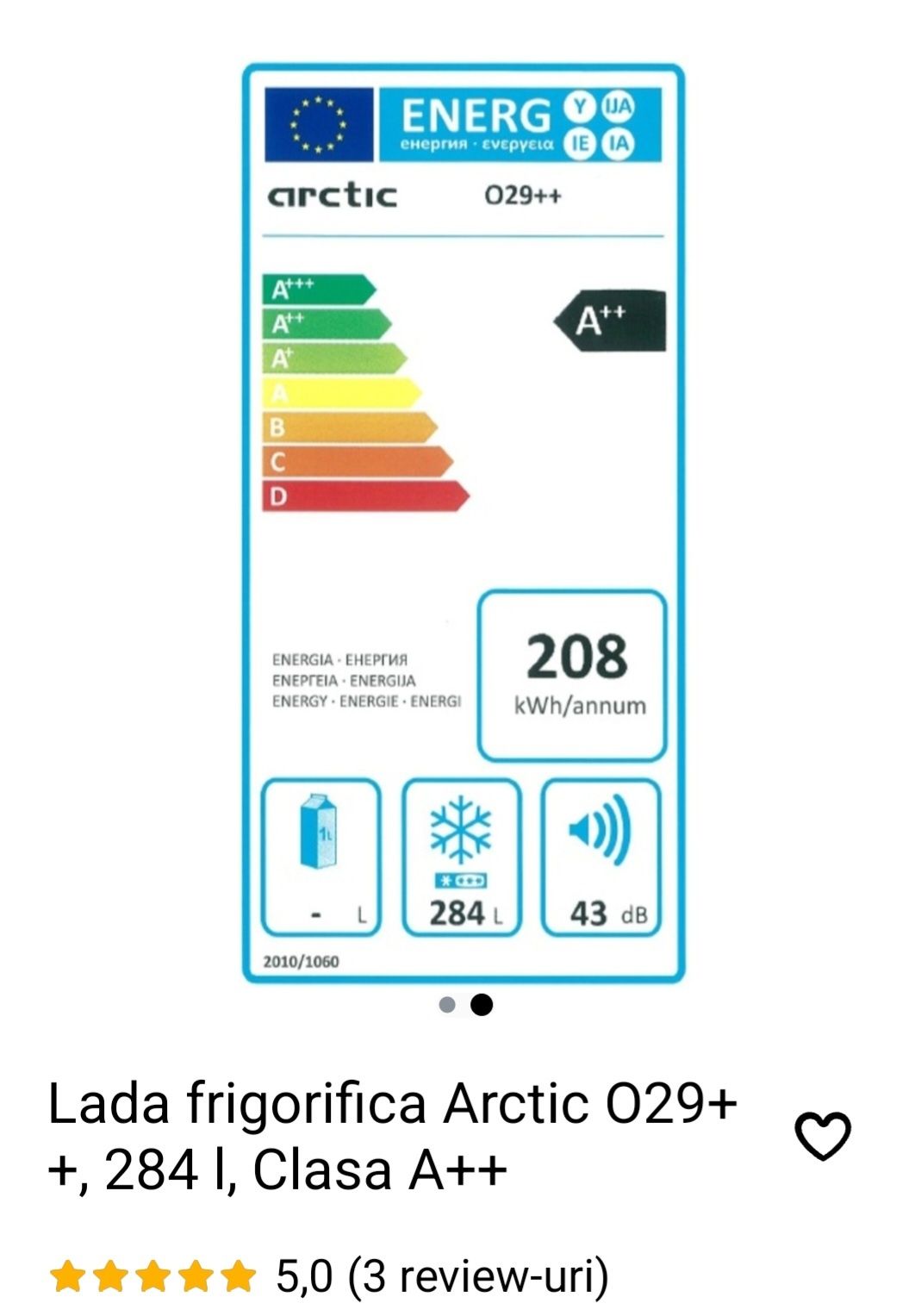 Vand congelator tip lada, consum mic de energie, stare perfecta