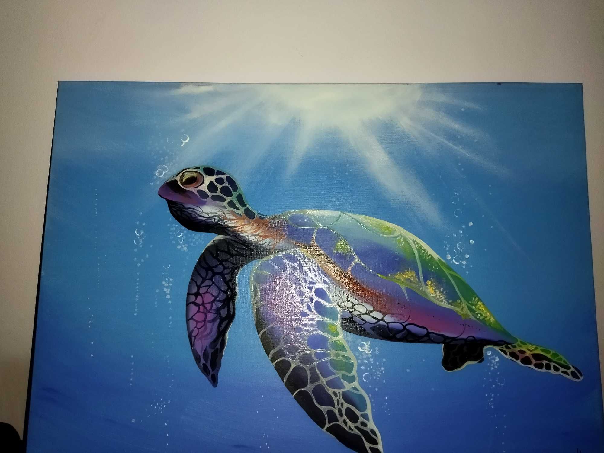 Маслена картина с костенурка