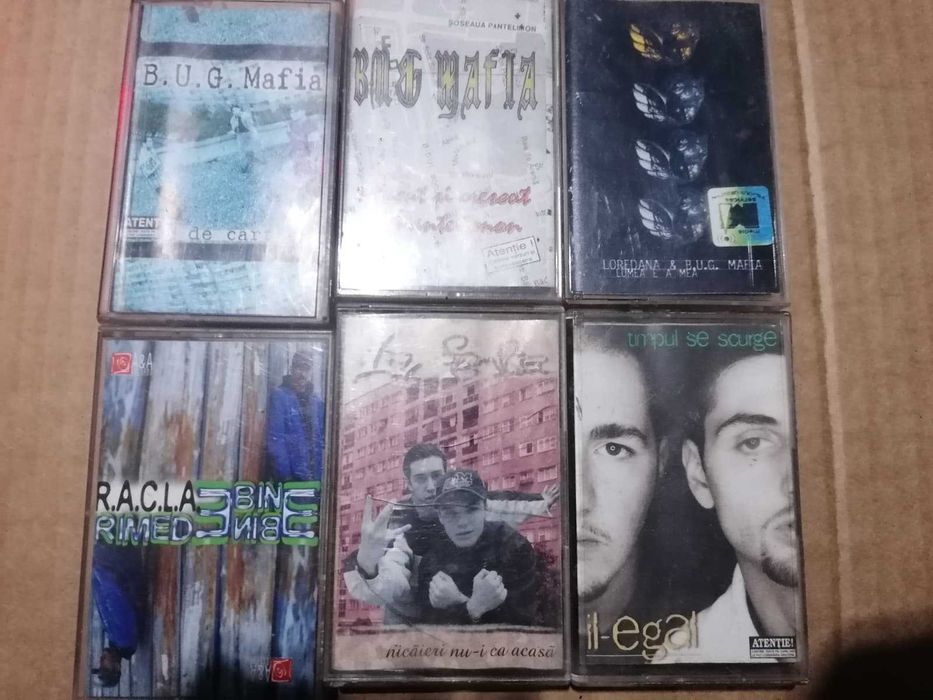 6 Casete b.u.g. mafia / loredana / la familia / il-elegal / r.a.c.l.a
