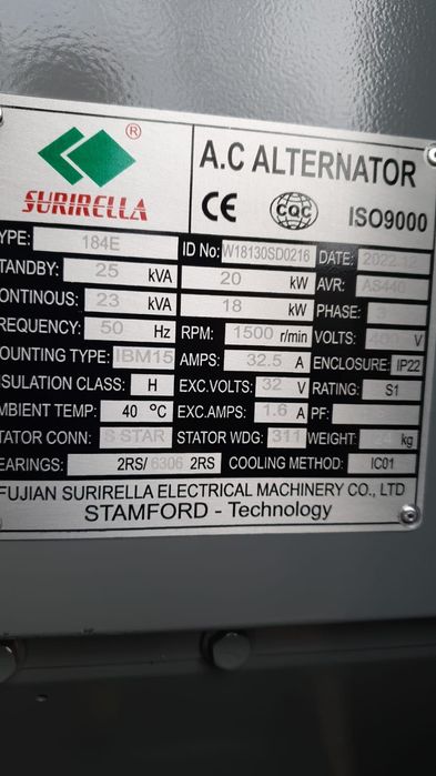 Închiriez Generator  trifazic 25kwa.