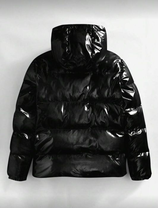 Мъжко ватирано палто с качулка и
 джоб, свободно кроене, есенно
Зимно