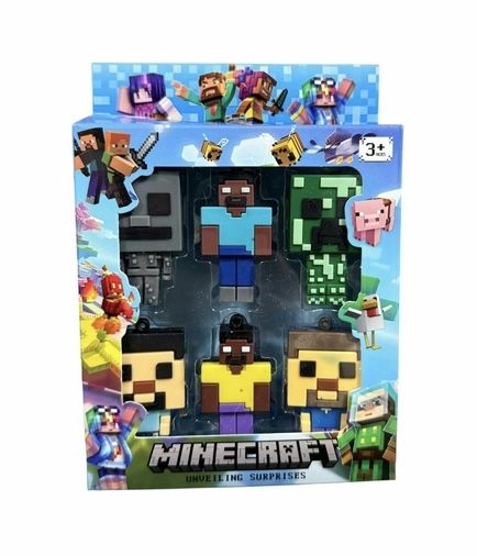 6 броя фугурки Майнкрафт Minecraft колекционерски фигурки за игра