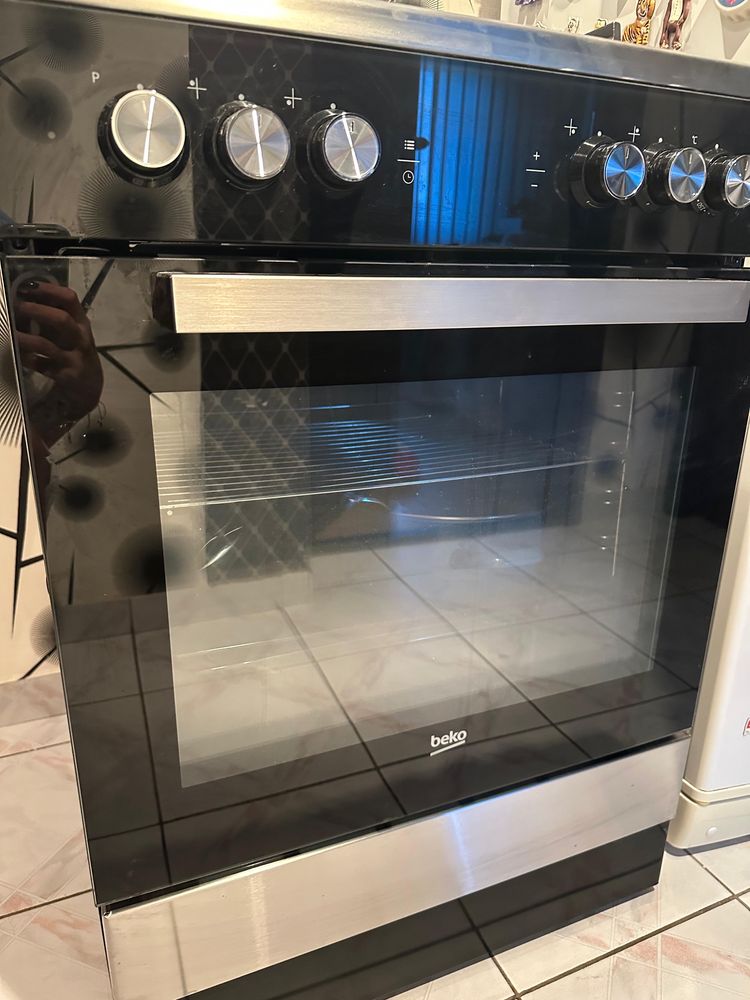 Aragaz mixt Beko FSM62530DXMS, Cuptor electric, Grill, 4 arzatoare