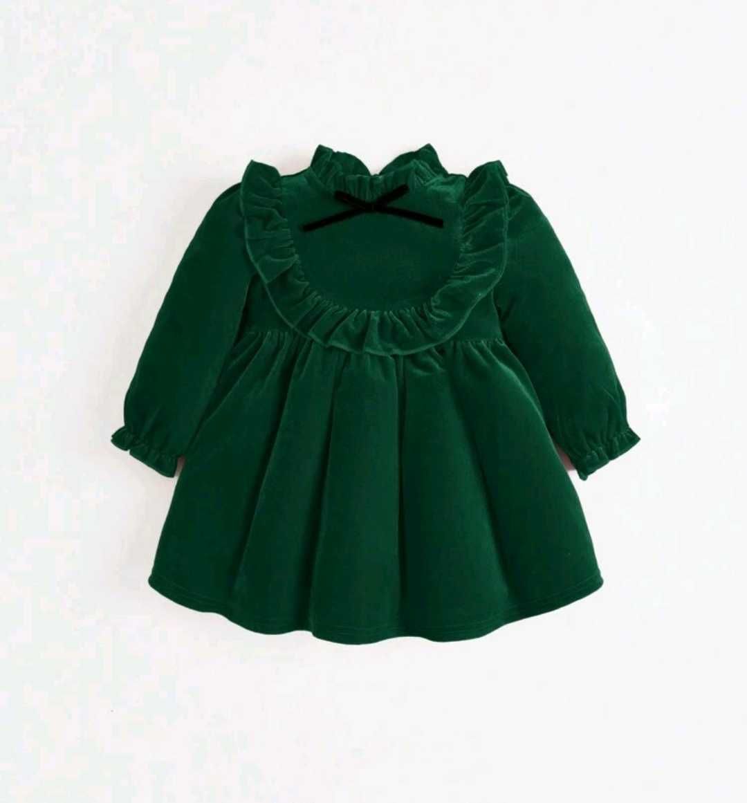 Rochiță verde catifea