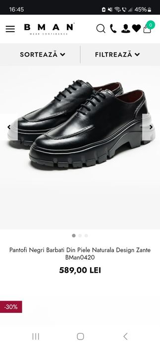 Pantofi barbati, din piele