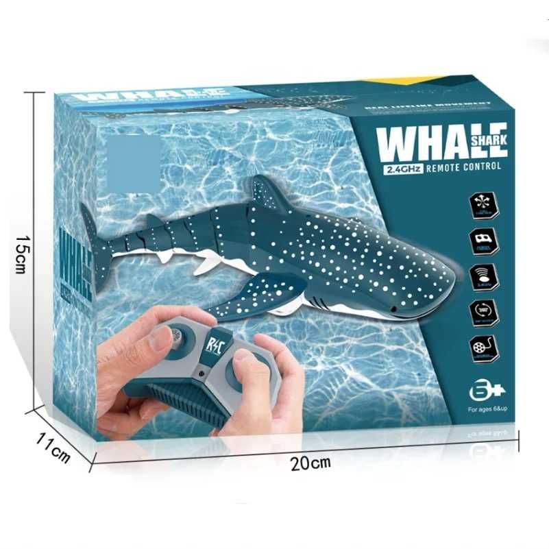 Играчка акула за деца с бели точки