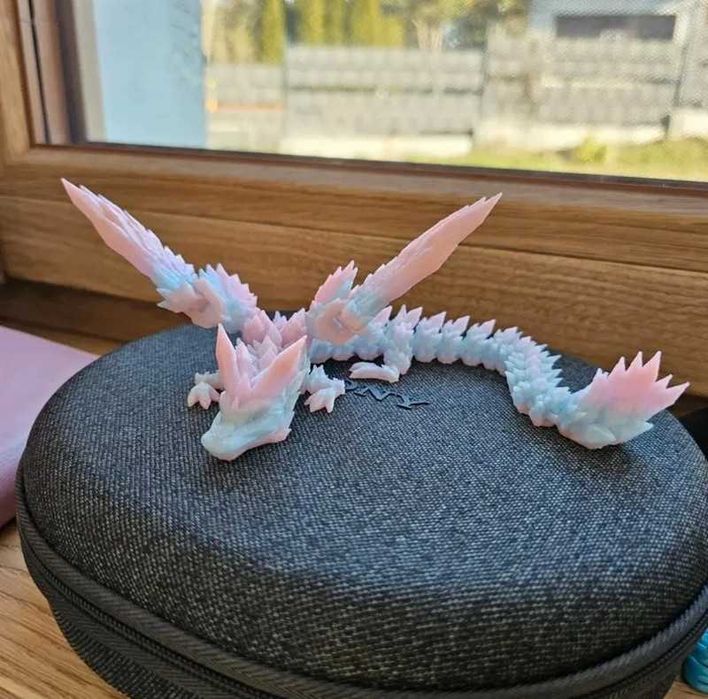 2 + 1 Gratis Dragon fosforescent articulat Printat 3D Figurina dragon