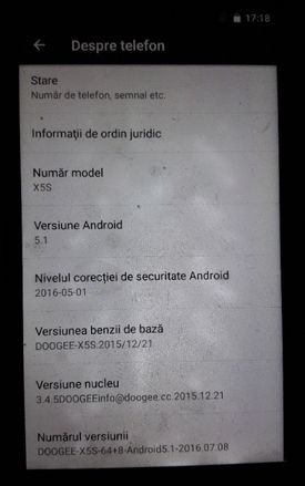 telefon doogee x5 , pt piese , fara acumulator