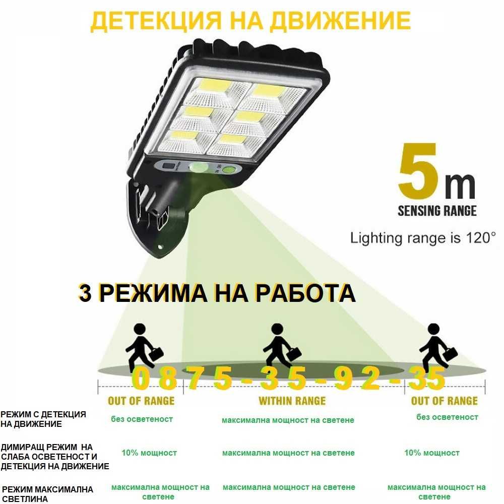 LED соларна лампа улична градинска соларни лампи осветление