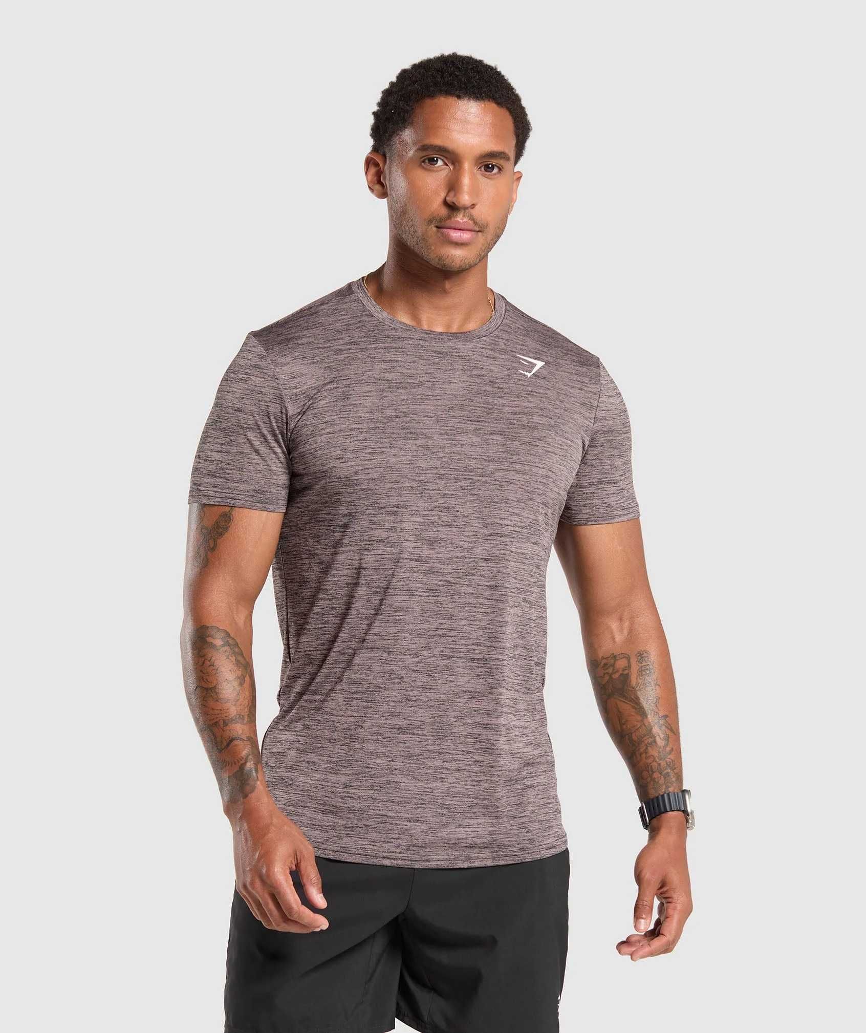 Gymshark Arrival Marl мъжка тениска от рециклиран полиестер размер М