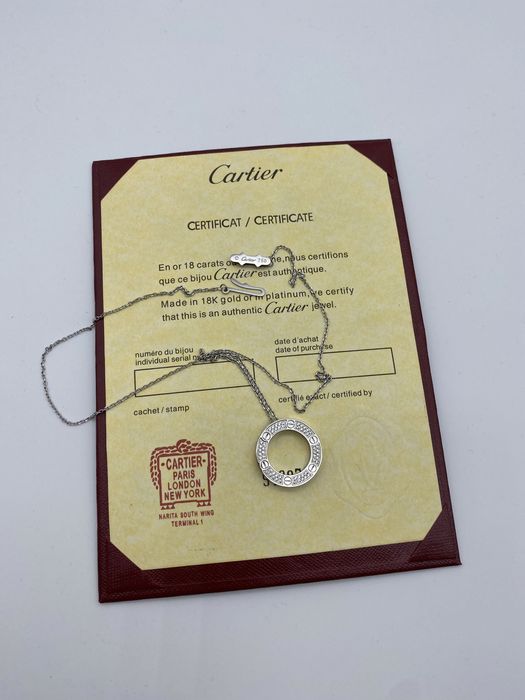 Colier Cartier Love Aur Alb 24K