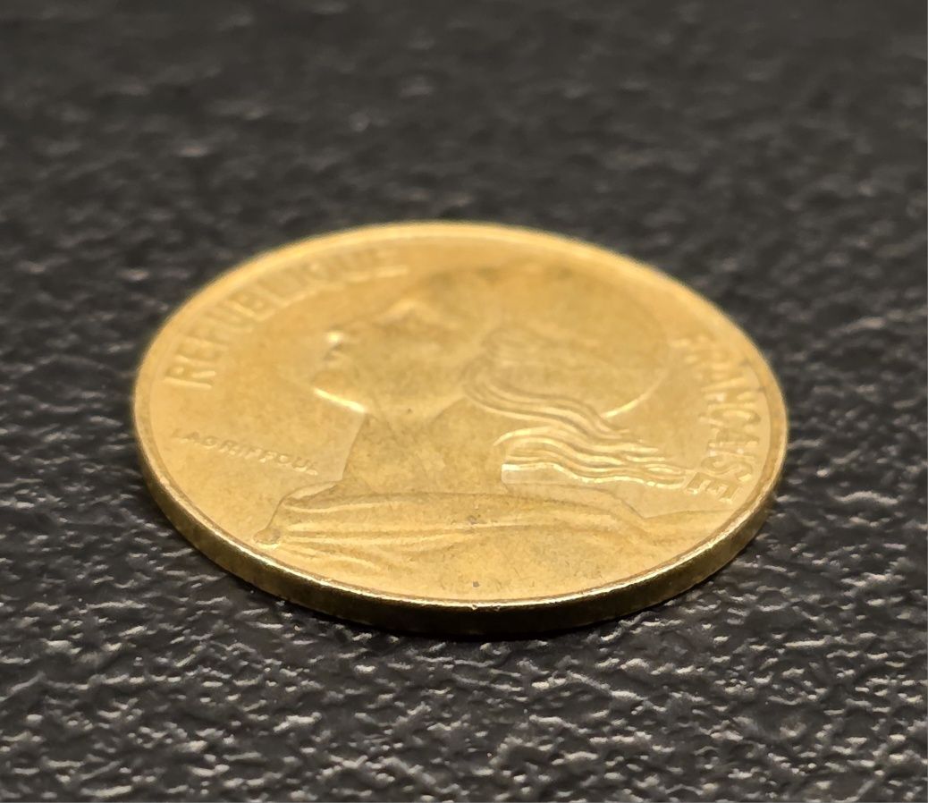 Pentru colecționari: 20 centime (franc francez), 1988, aluminiu-bronz