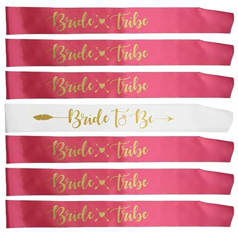 Set party burlacite 7 banere: bride to be+bride tribe Roz/verzi/negre