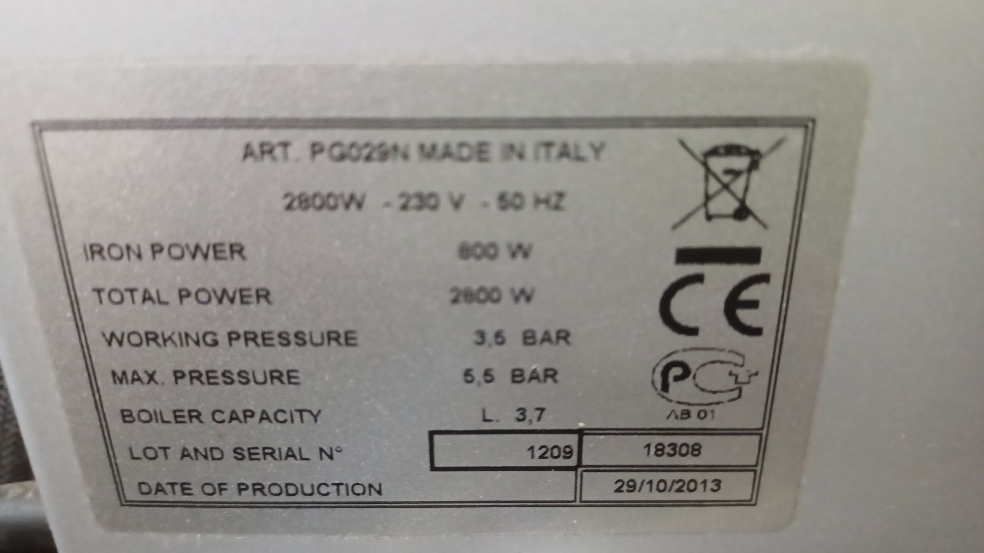 Statie de calcat profesionala cu boiler inox 5l | LELIT PG029N