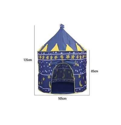 Детска палатка замък/розова и синя