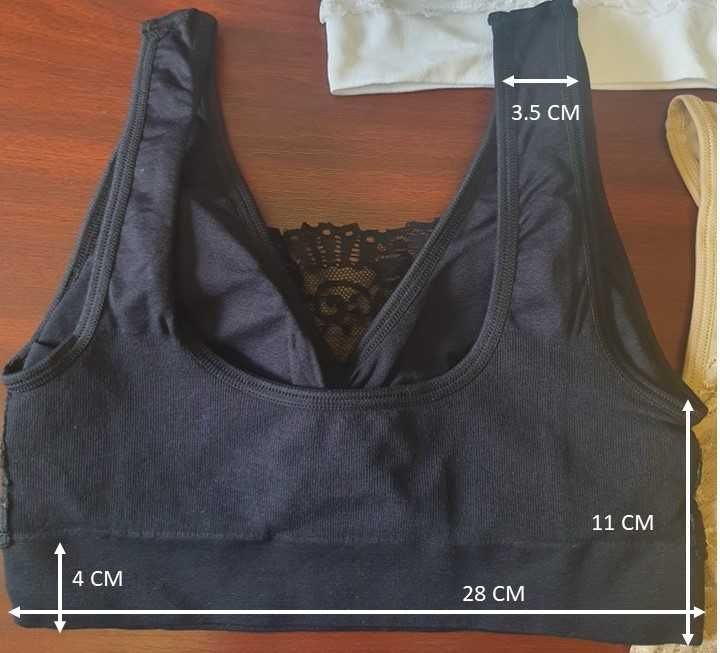 Sutien Milana pachet de 3 sutiene căptușite fără fir din dantelă