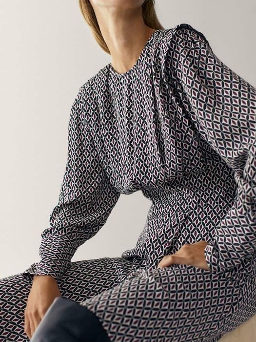 Rochie Massimo Dutti cu imprimeu geometric
