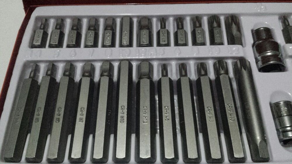 Trusa biti si torx 41piese,set trusa bits,bituri torx-uri ch.-vanadium
