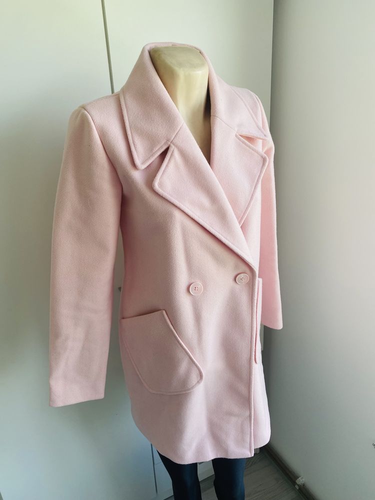 Palton roz si galben