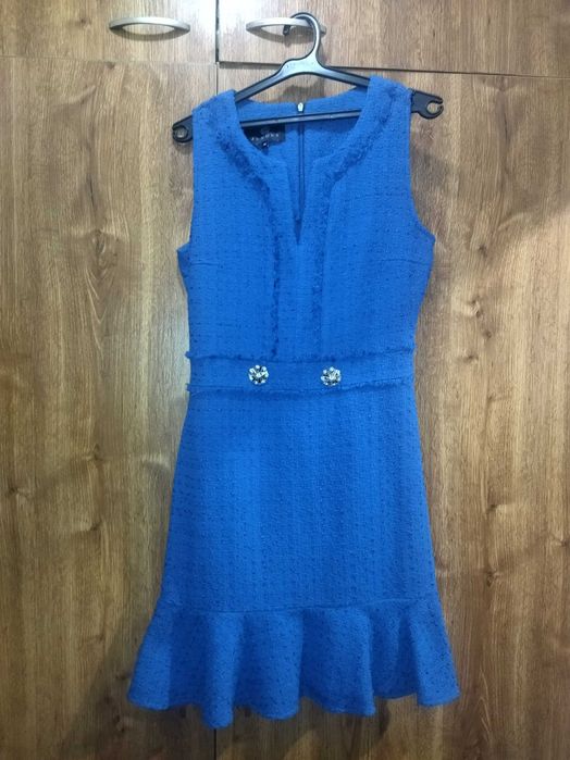 Турско синя рокля букле размер S Junona