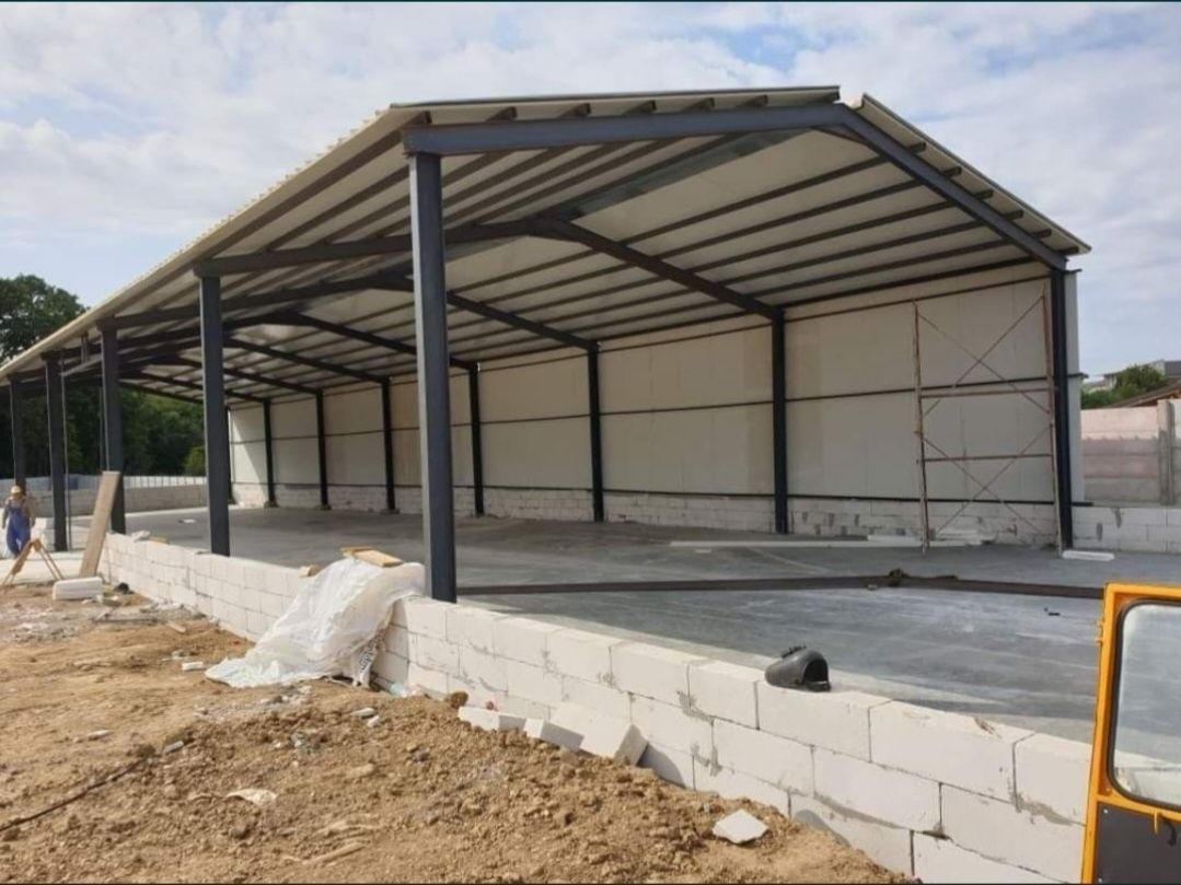 Vand hala pe structura metalica diferite dimensiuni preț de producător