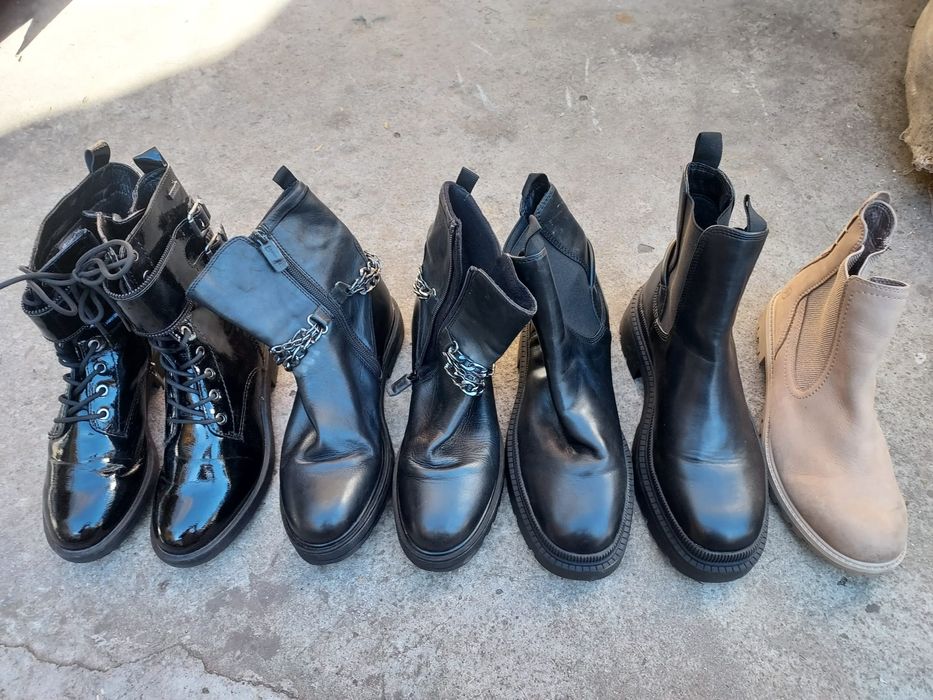 Ghete damă din piele naturală, marca Tamaris