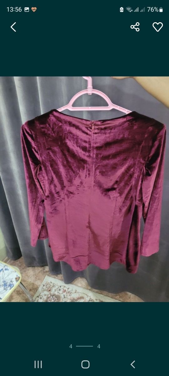 Продаю велюровую блузку
