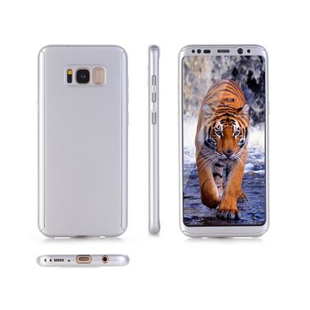 Husa 360° (fata + spate) pentru Samsung Galaxy S8 Plus, Silver