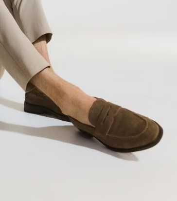 Pantofi loafer 40 40.5 penny Baccaglini piele naturala moale camel