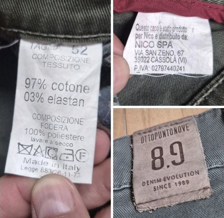 Pantaloni chino bărbați Ottopuntonove, Slim Fit – Italia, Premium - 52