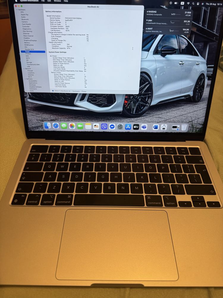 Apple Macbook Air M2 13.6” 8GB RAM 256 GB SSD 8 ядрен GPU & CPU
