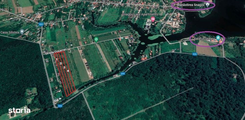 SNAGOV, Teren intravilan - 17.500 mp - DESCHIDERE LA LAC
