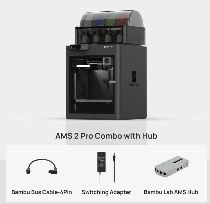 Imprimantă 3D Bambu Lab P1S + AMS 2 Pro