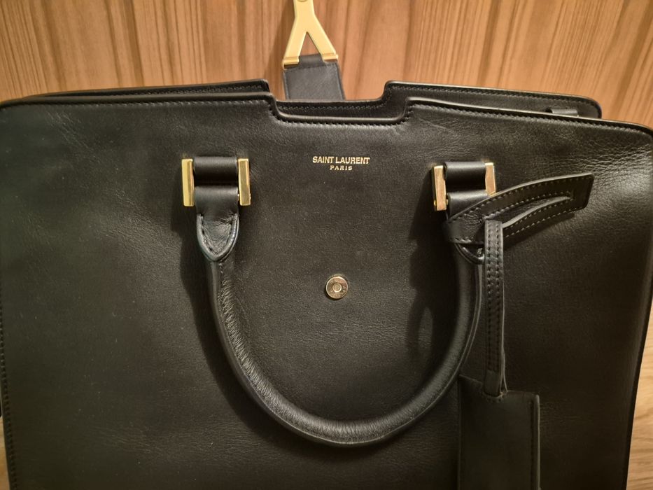 Geantă Saint Laurent Ligne Y originală, piele neagră
