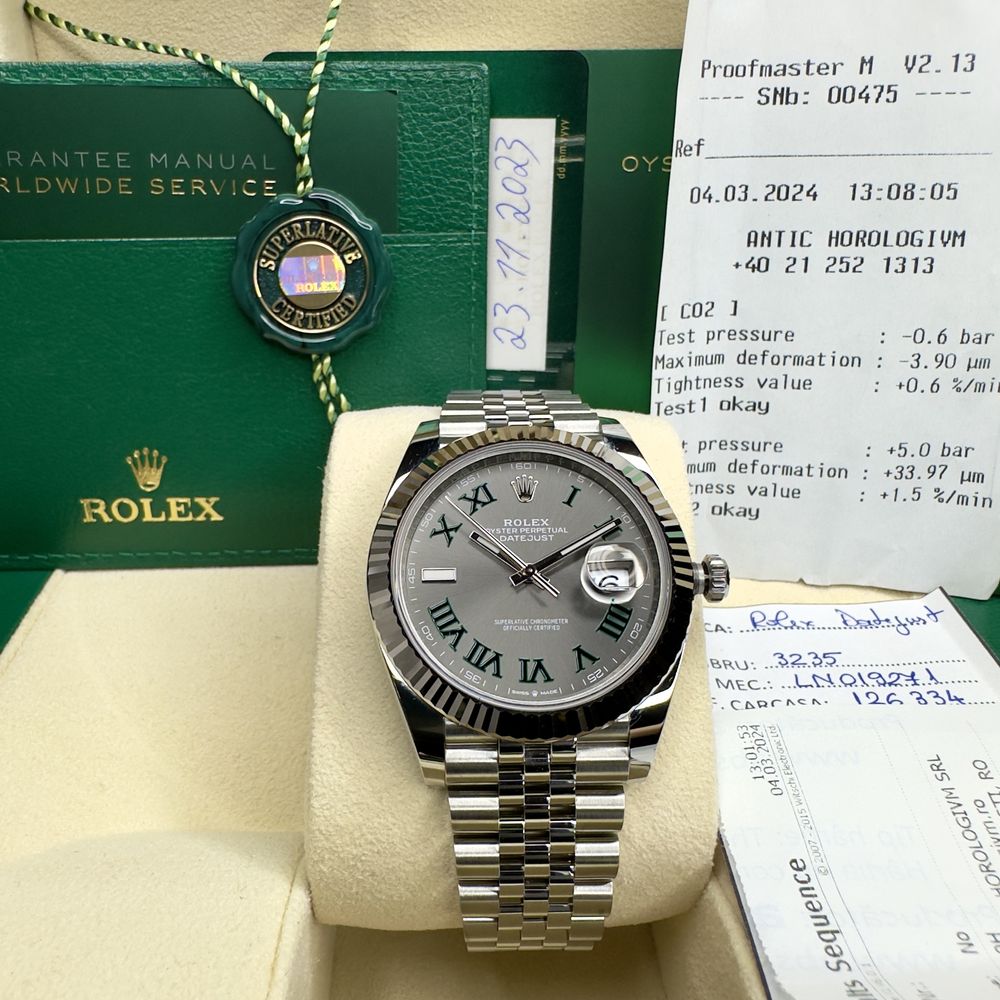 Rolex Datejust Wimbledon | PE STOC | 41mm | 13.500 E | 126334 | 2023