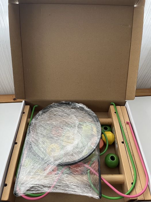 Бебешка дървена играчка, лабиринт с топчета ИКЕА / IKEA MULA