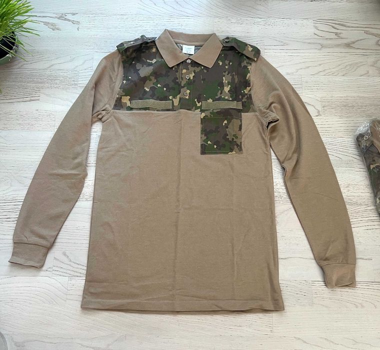 Tricou combat MAPN mărimea 46-0  mânecă lungă și guler tip cămașă  noi