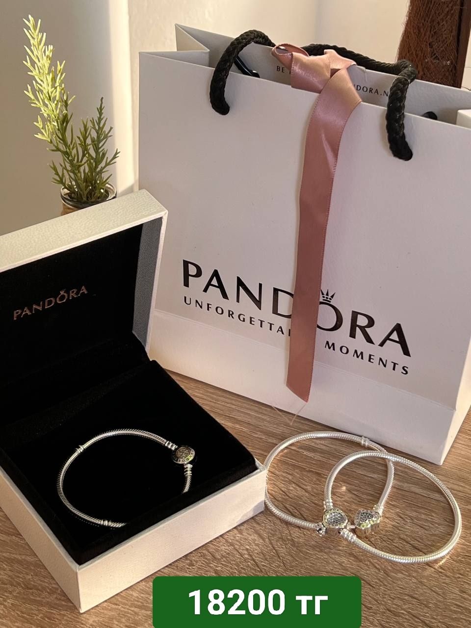 Pandora. Серебро. Цепочка. Серьги. Набор.Украшения.