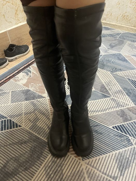 Зимние женские ботфорты,тёплые