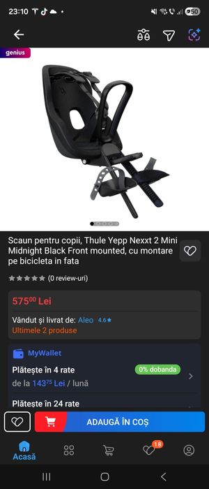 Scaun bicicleta copii THULE