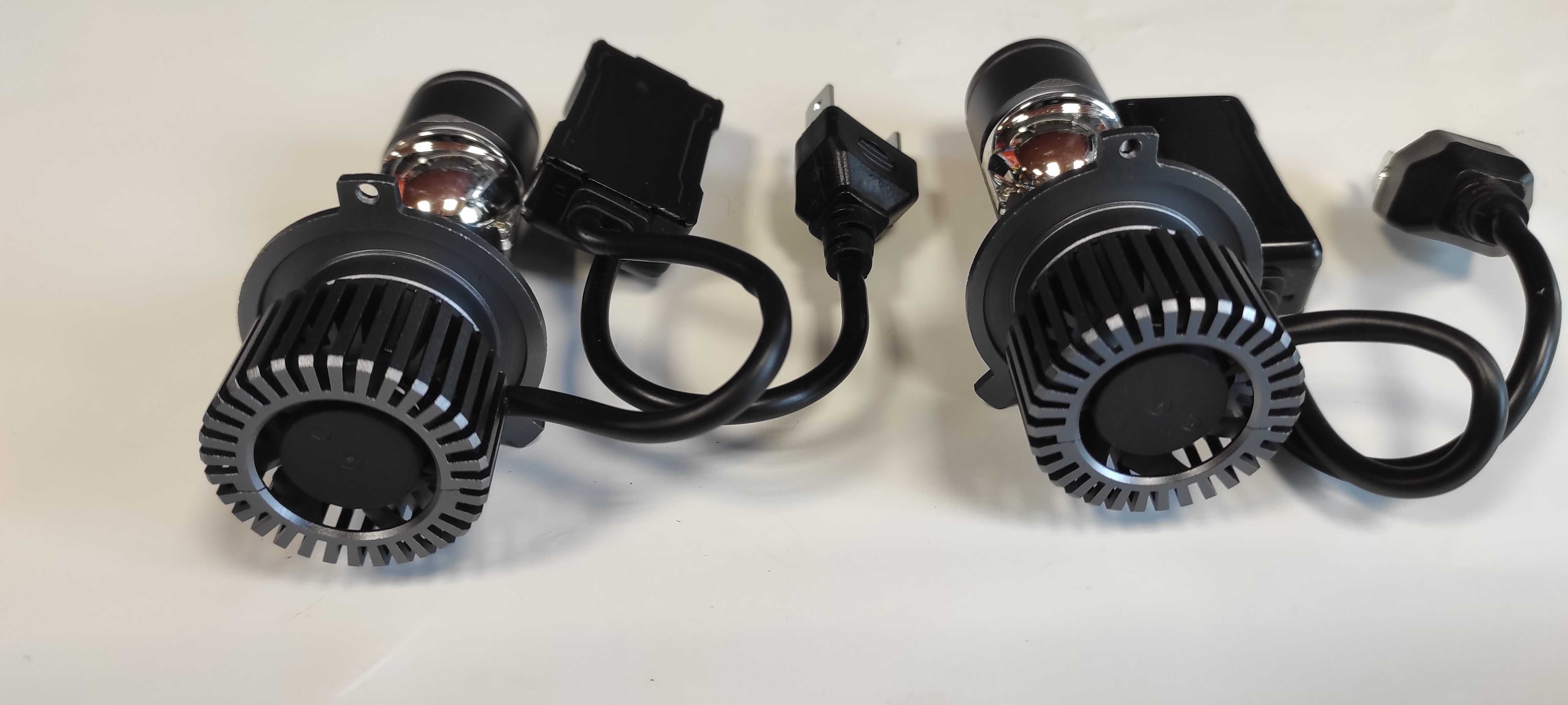 LED ЛЕД диодни крушки с лупа H4 Х4 12V - 24V 80W 12000LM