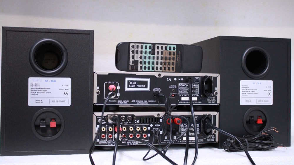 Sistem audio Denon,2x60W,cd player,FM,telecomanda,boxe.
