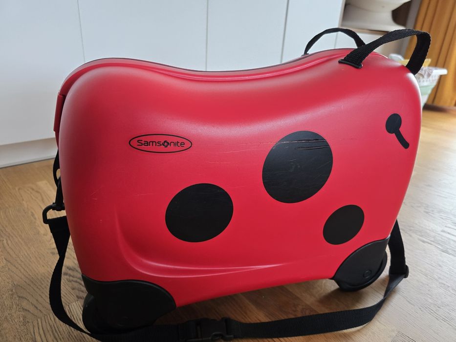 Troler copii SAMSONITE Dream Rider Ladybird L, 37 cm, rosu-negru