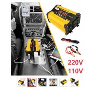 Convertor/Invertor pentru masina, 4000W DC 12V la AC 220V