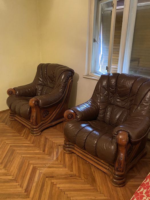 Set 2 fotolii din piele