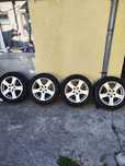 Jante OZ pentru Mercedes W 203 cu anvelope de vară marca Dunlop.