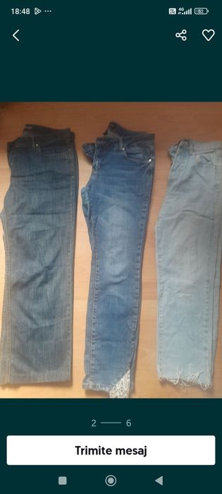 Blugi de damă diverse modele 3+1 cadou inel pl cu aur