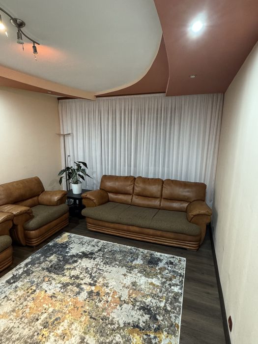 Canapele 3, 2  locuri + fotoliu Alprom (cadru din lemn)