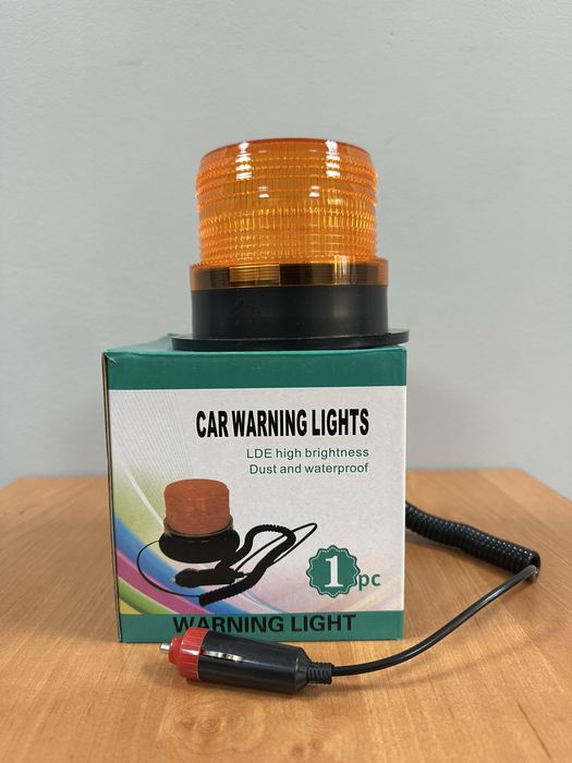 Сигнальная мигалка LED 12V для авто / Проблесковый маяк оранжевый